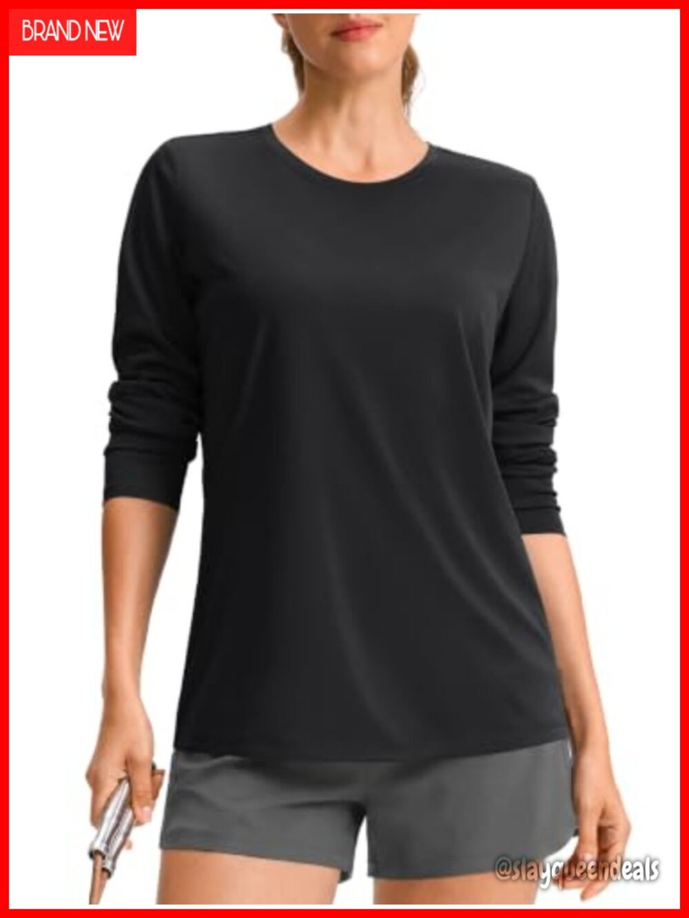 Women's Long Sleeve Athletic Running Shirt Lightweight Quick Dry UPF 50+